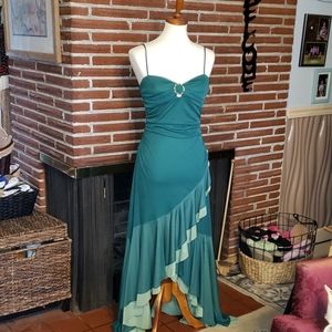 Prom Dress - Emerald Green and Jeweled